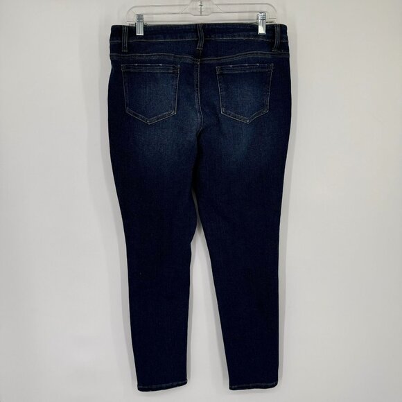 C.1948 Denim Mid-Rise Rhinestone Embellished Ankle Jeans Size 12 pockets stretch - Picture 10 of 12